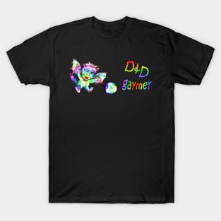 Cute dnd gaymer dragon and D20 T-Shirt